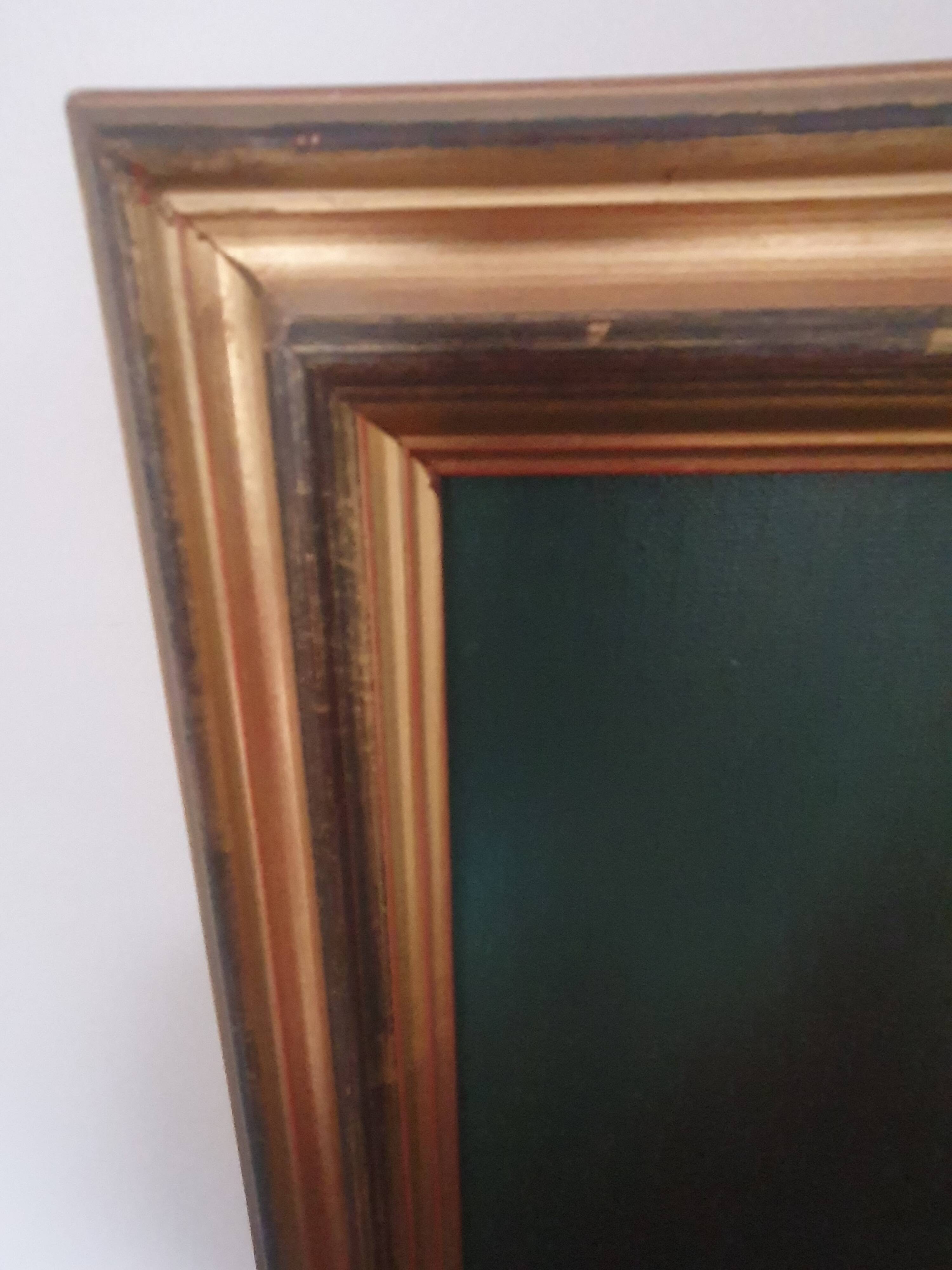 Floral painting R. Rosini, very good condition.