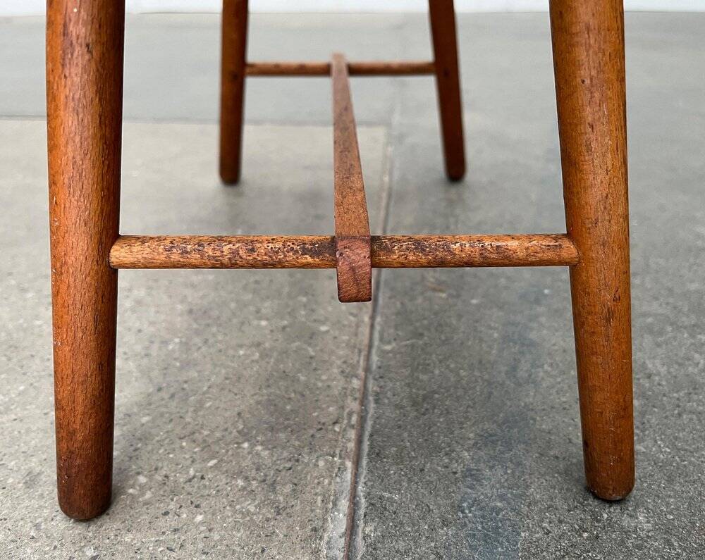 Vintage wooden shoe rack with grease, mid-century, 1950s.
