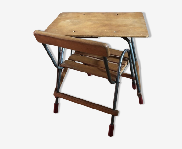 Ensemble bureau et chaise enfant en bois