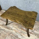 brutalist coffee table in solid wood
