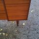 Scandinavian style mahogany 60s desk 7 drawers
