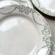 Flat plates terre de fer green creil & montereau labrador model "napoleon" 1890s