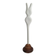 Biomorphic-inspired sculpture, on an industrial wooden base, 35 cm