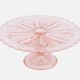 Vintage pink glass cake stand - Diameter 23 cm