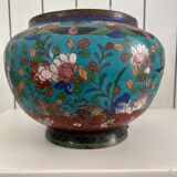 Cache-pot ancien en cloisonné, Japon, XIXe