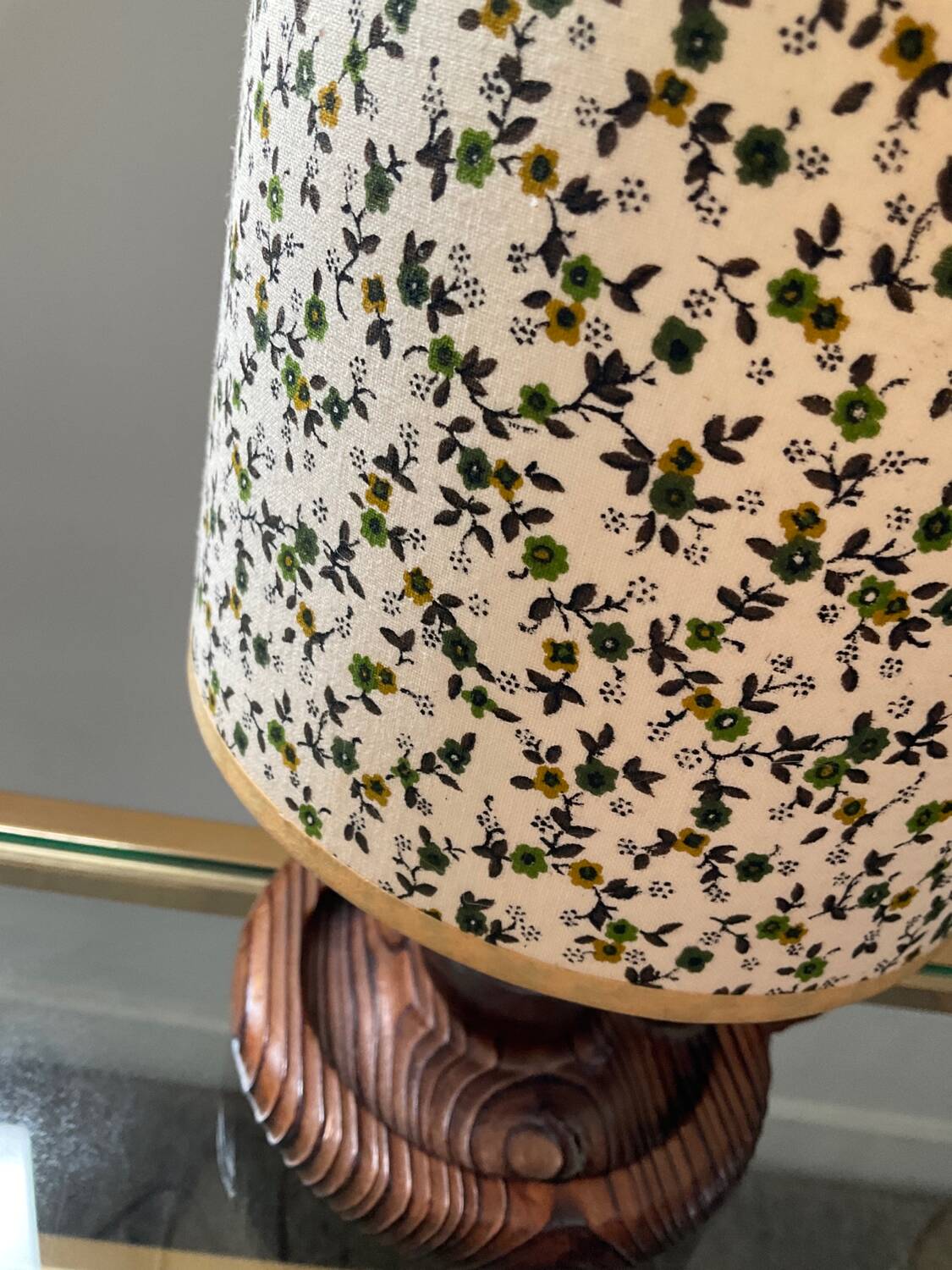Pair of Scandinavian wooden lamps from the 60s
