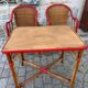 Salon de jardin en rotin vintage