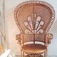 Emmanuelle chair Peacock vintage rattan