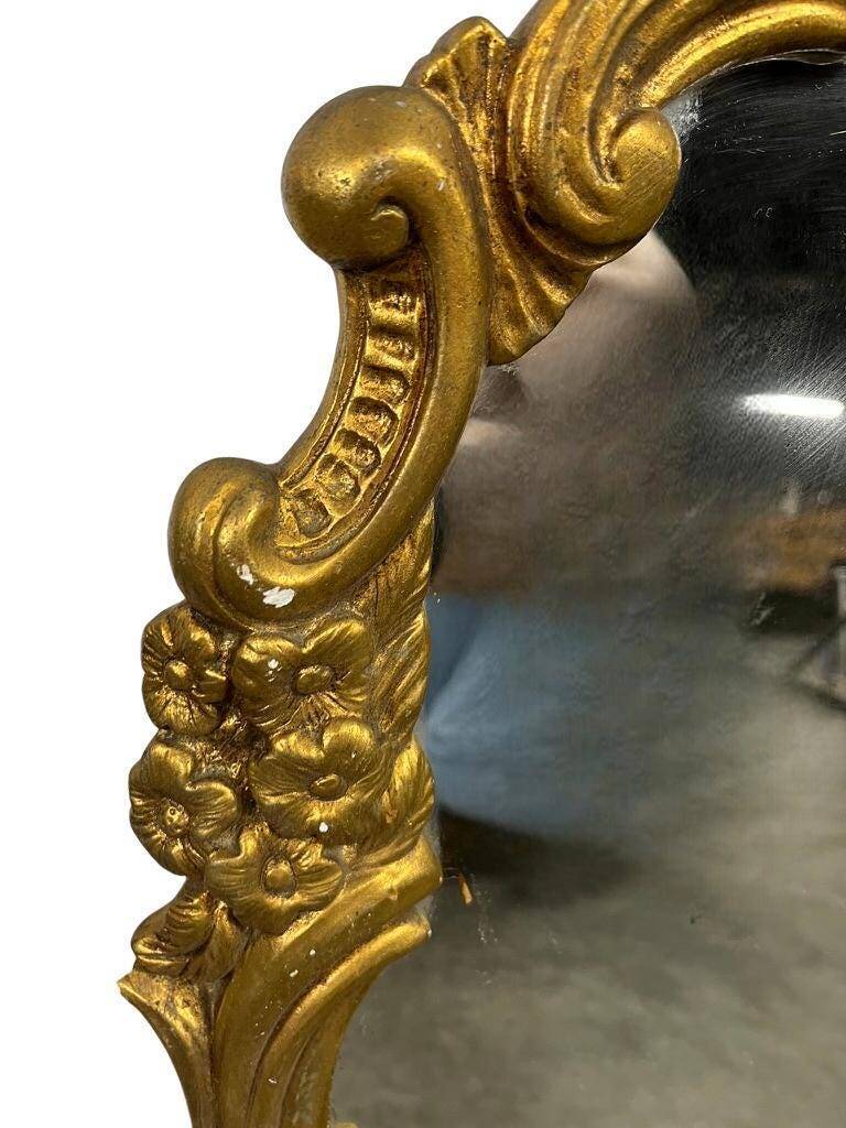 Vintage gold baroque mirror / wall mirror