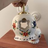 Pair of openwork ceramic wall lights