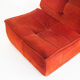 Vintage velvet lounge chair. Distributed by Cinna. France 1980s.