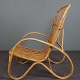 Rattan armchair, Rohé Noordwolde, 1950