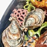 Large Vallauris slip dish 57x25 cm lobster fish