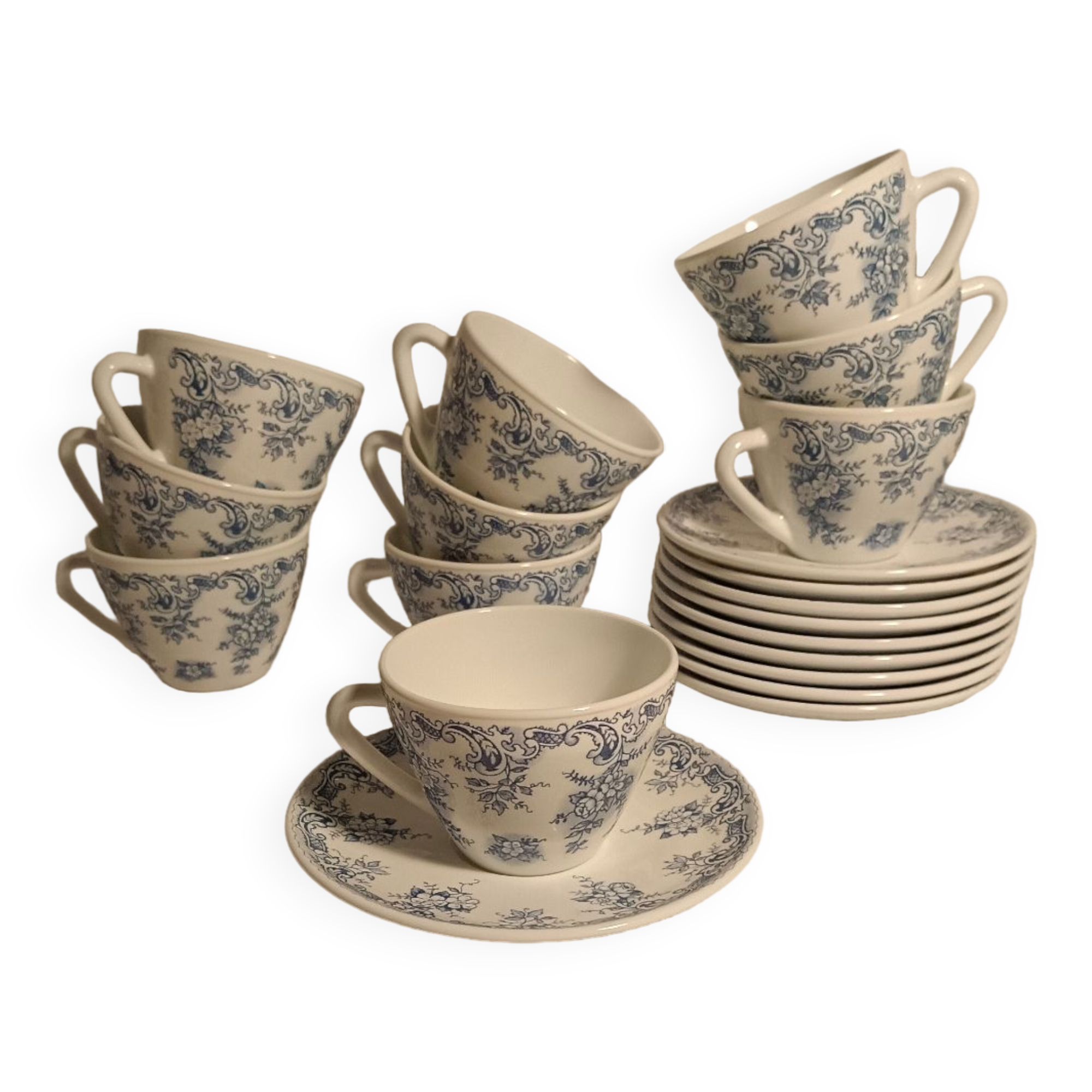 Rivanel France royal cups with saucers