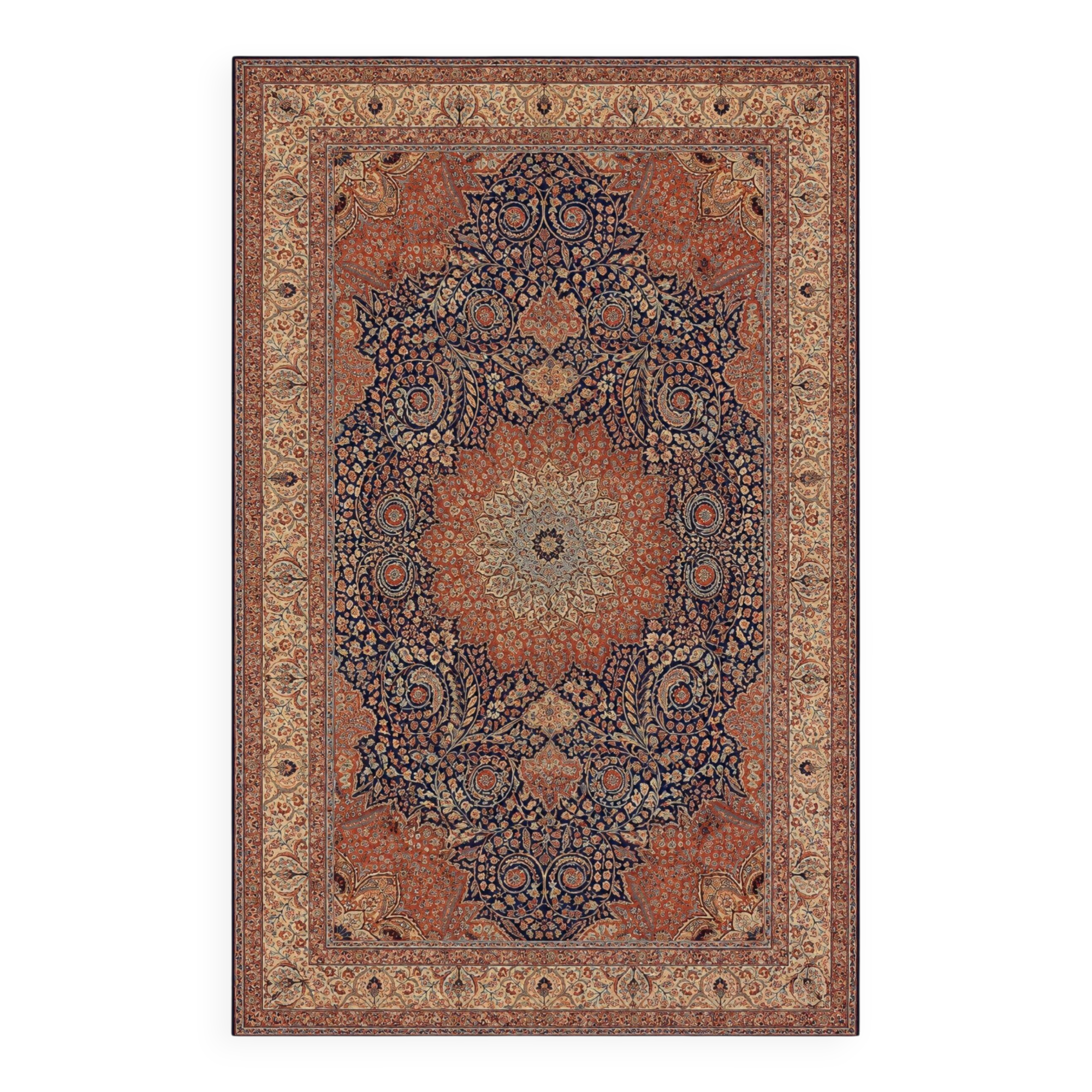 Large Handmade Turkish Wool Rug, 230 x 340 cm – Luxury Floral Rug Hand-Knotted