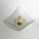 Ceiling lamp in satin glass and brass, 1970s