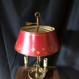 Lampe bouillotte XIXème bronze dore 3 bras de lumiere