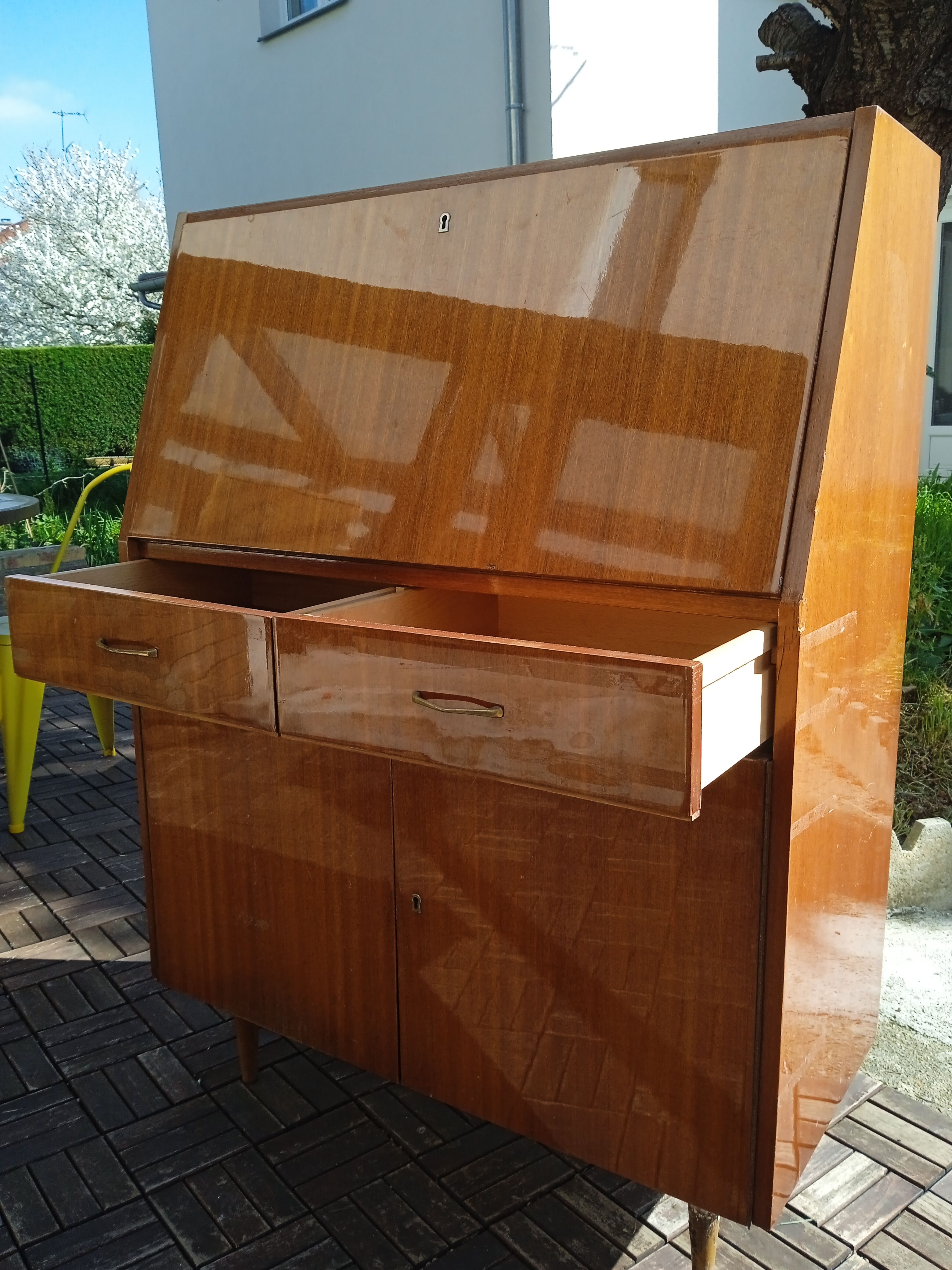Secretary cherry wood veneer