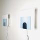 Minimalist Postmodern Square Wall Lights by Nafa Nybro Armaturfabrik, Sweden 1980s