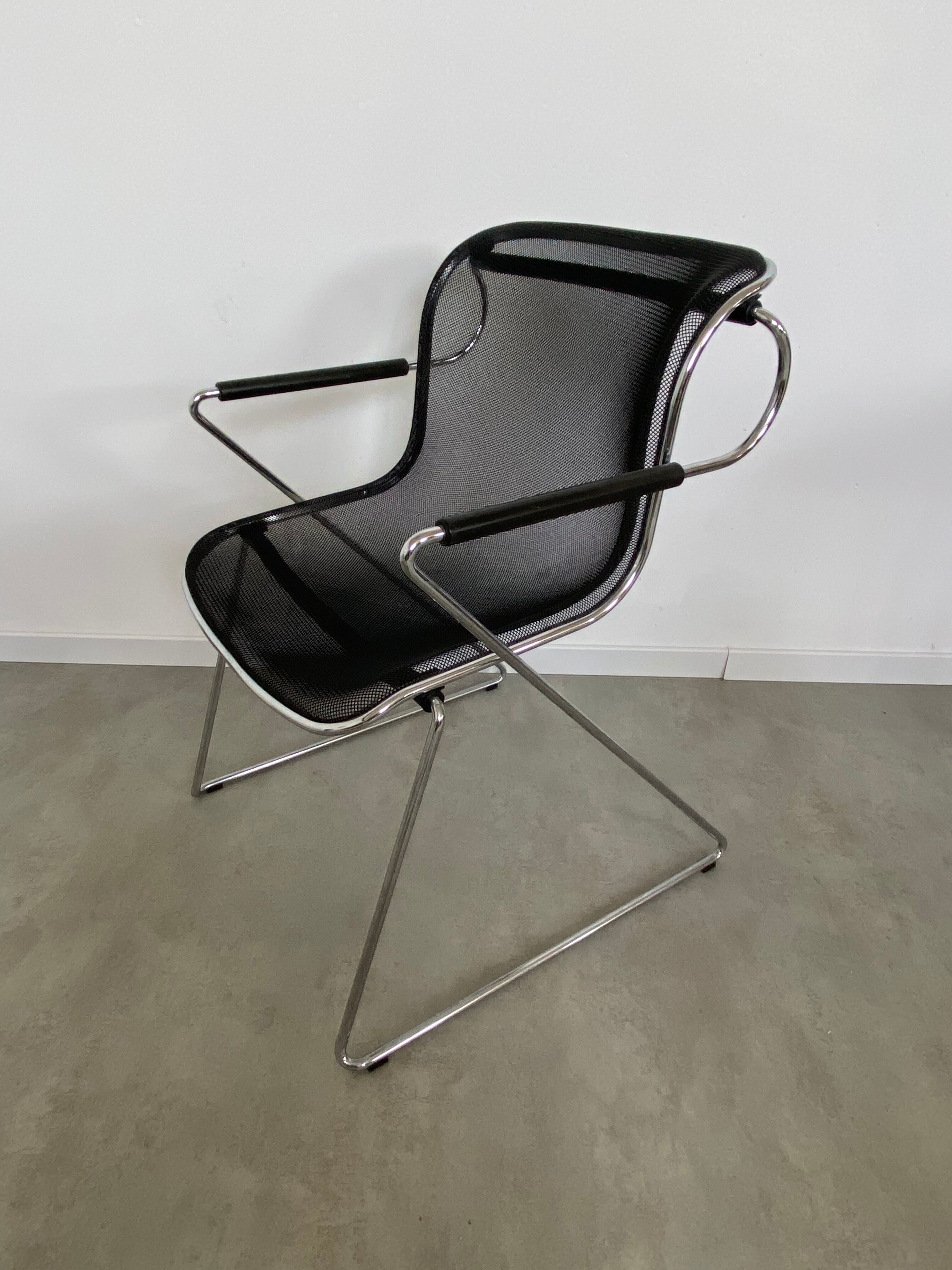 Set of 6 chairs "Penelope" by Charles Pollock for Castelli design year 1980