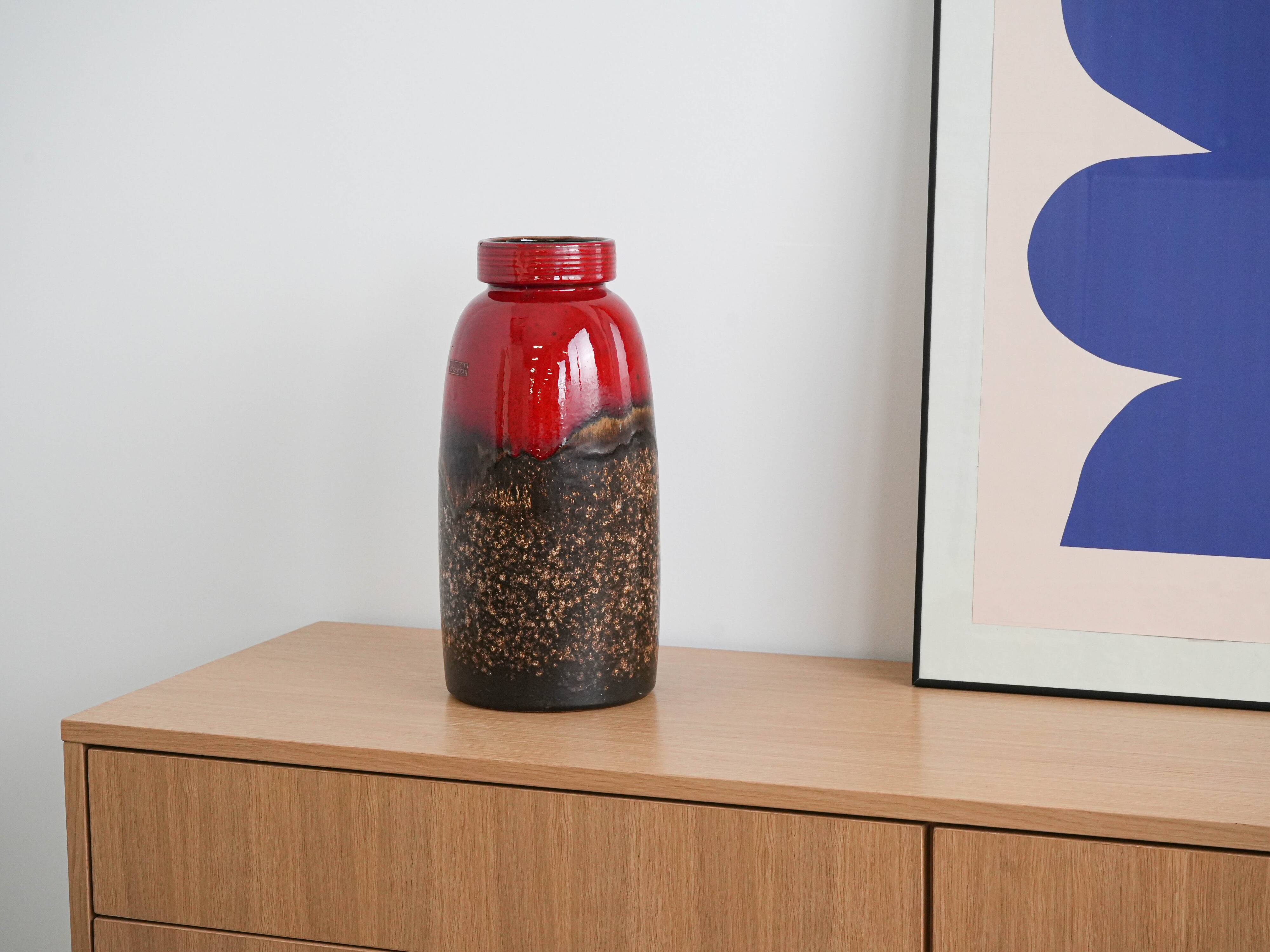 Ceramic vase, German design, 1960s, manufactured in West Germany, model 553