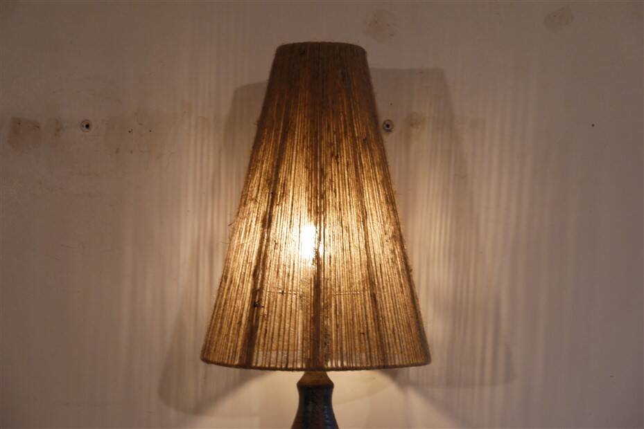 Large stoneware lamp by Jc Courjault for Keraluc