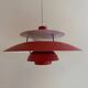 Ph5 red lamp, Poul Henningsen for Louis Poulsen, Denmark 1960