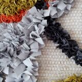 Contemporary handmade grey shaped fish tail cotton wall decor