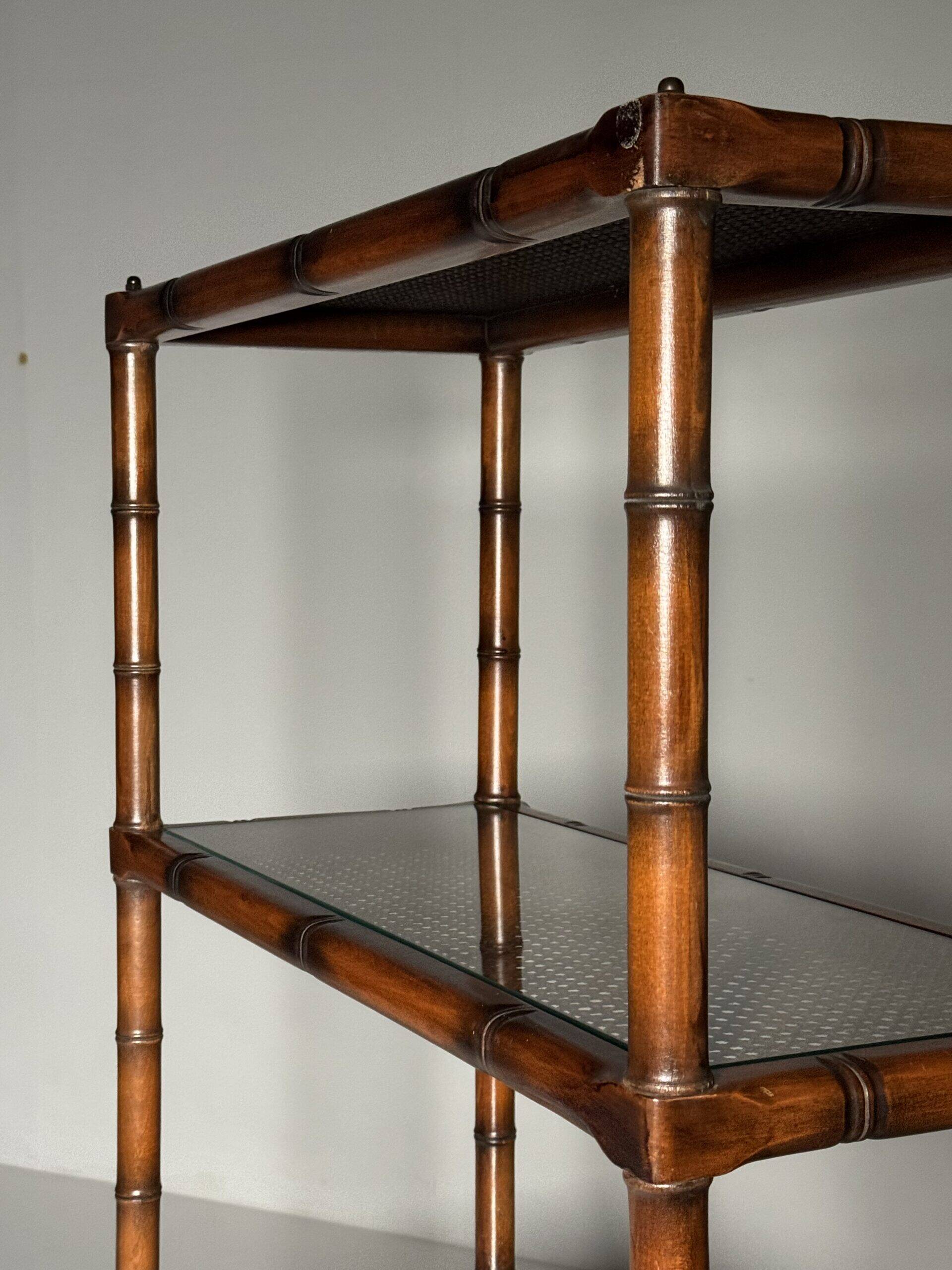 Faux bamboo bookcase