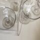 Set de 6 verres tulipe comptoir de bistrot  1950 en verre irrégulier