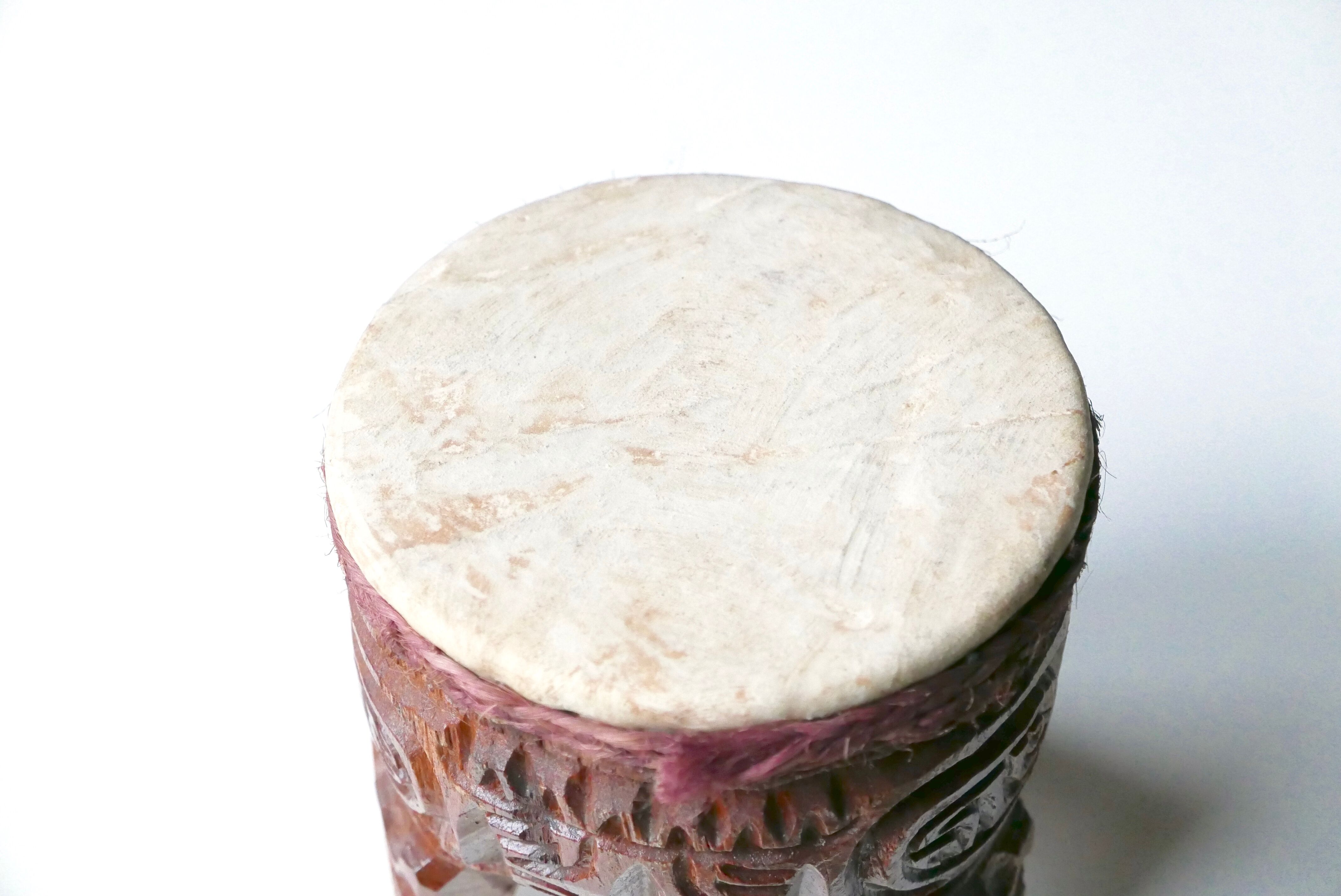 Tam tam Tiki carved wood, 70s