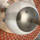 Bauhaus pendant lamp - opaline and metal