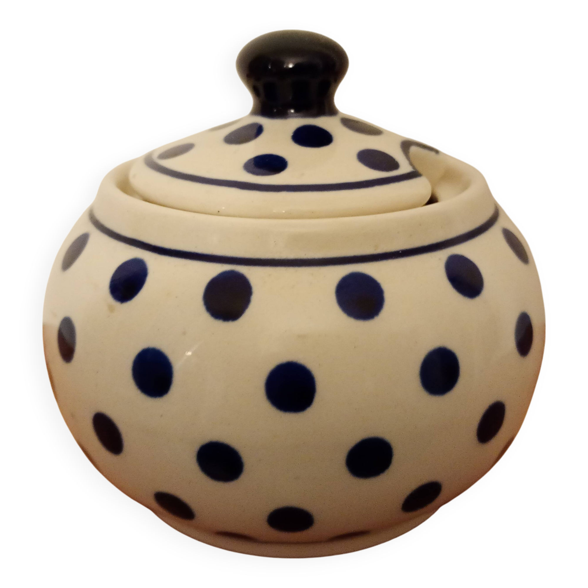 Hand painted ceramic sugar bowl. Poland