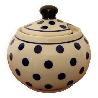 Hand painted ceramic sugar bowl. Poland