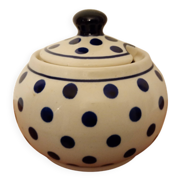Hand painted ceramic sugar bowl. Poland