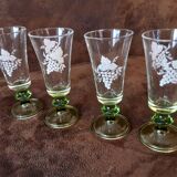 Set of 4 digestive glasses