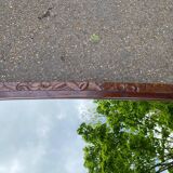 Art Deco concave carved arch mirror to place in solid wood
