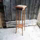 Table d'appoint ancienne en bois et marbre de style Art Déco