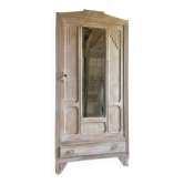 Grande armoire époque art deco - patine à l’ancienne vieux rose