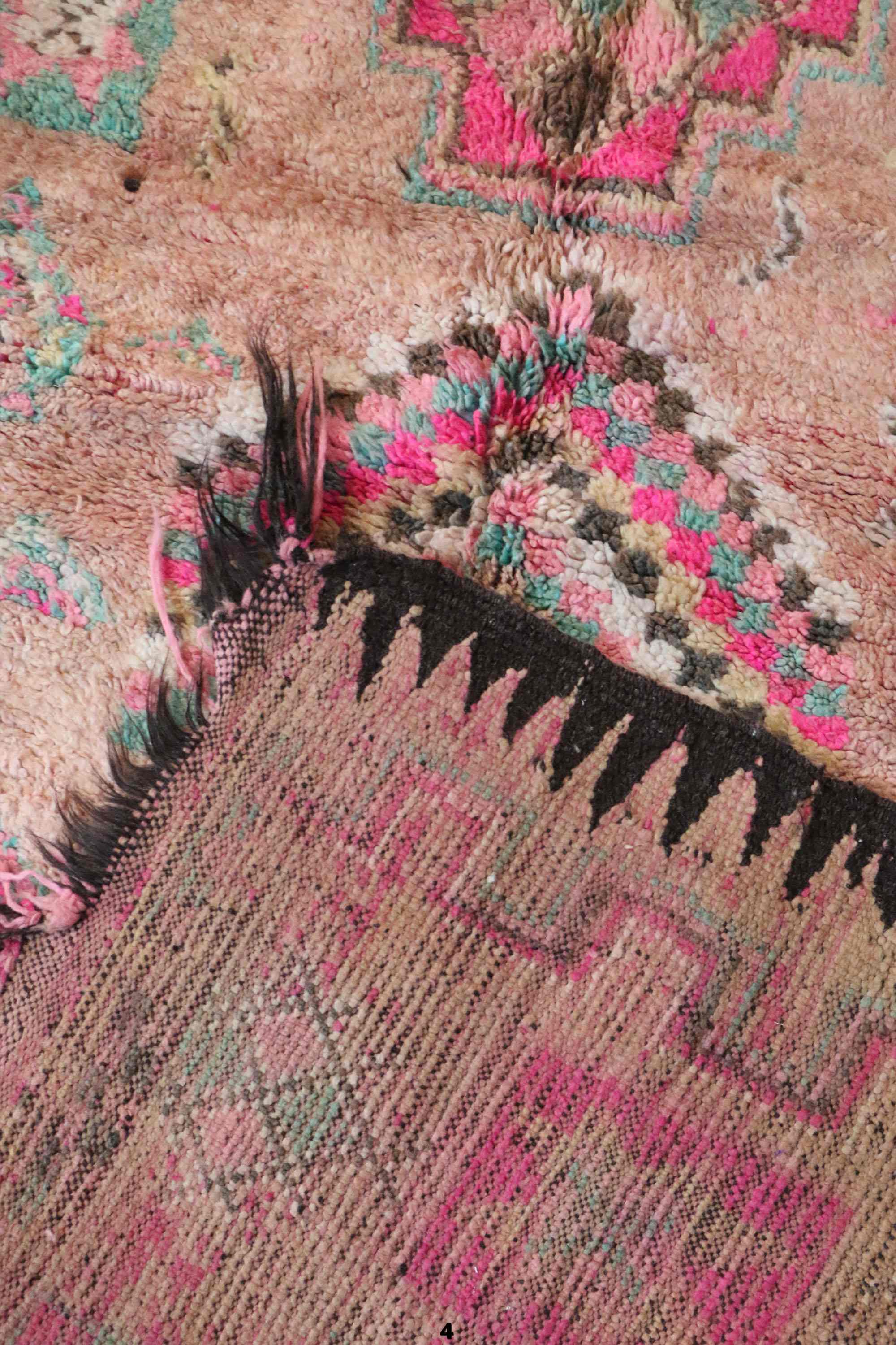 Tapis marocain rose - 149 x 348 cm
