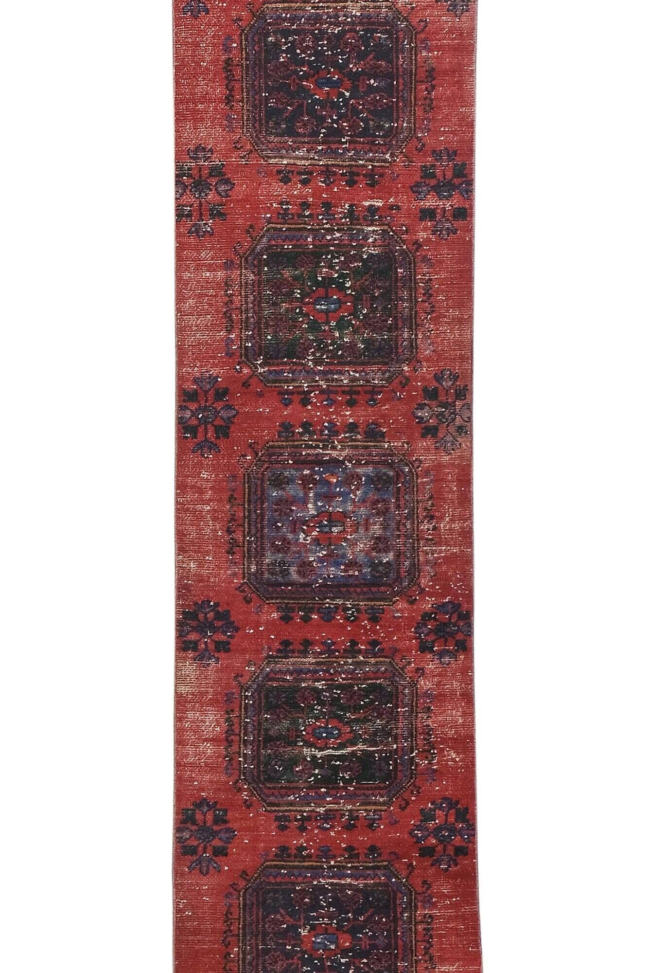 Vintage Turkish hallway rug 80x645 cm