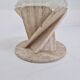 Italian "Flower" Coffee Table in Travertine With Facet-cut Round Plate, 1980s