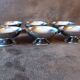 Lot de 6 coupelles sur pied inox