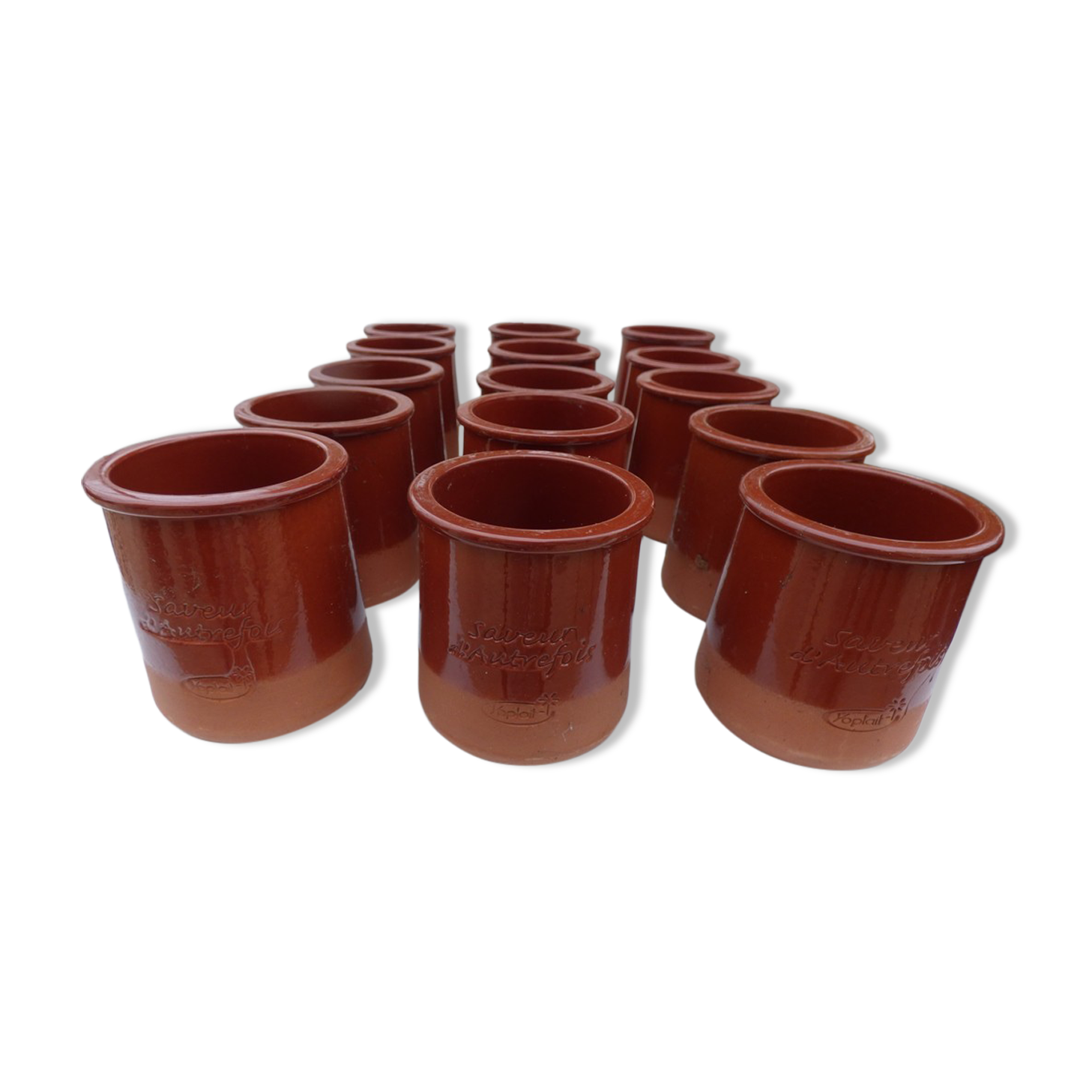 Marble pot VINTAGE inscription Flavor of yesteryear Yoplait brand C. MEIDIANO-VILA REAL