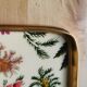 Vintage gold metal flowers tray