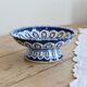 Vintage blue and white porcelain footed bowl in Delft style – Thailand pattern