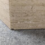 XL dining table in travertine, Italy circa 1970