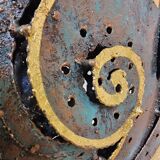 Unique large metal Thai art sculpture floor lamp goldleaf