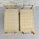 Pair of rattan bedside tables, 1960s-70s