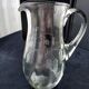 Jug, water carafe in blown glass, engraved decoration 1.8 L